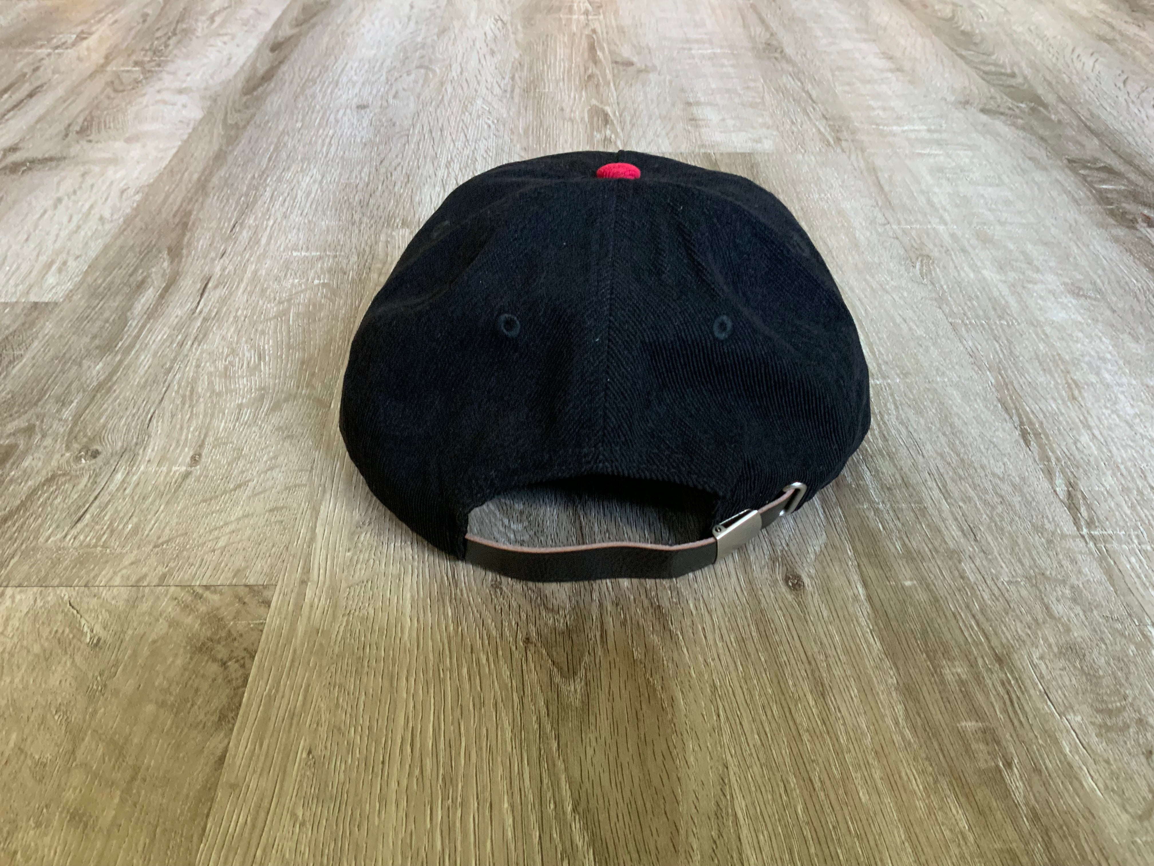 Inverted P Red Bill Hat